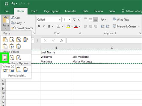 Excel column merge example 10