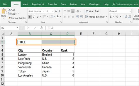 Excel column merge example 2