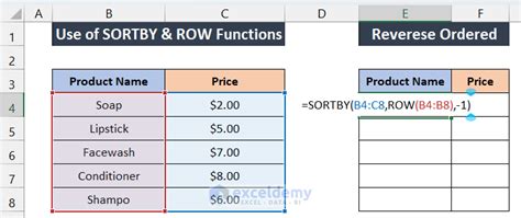 Excel Column Reversal Methods