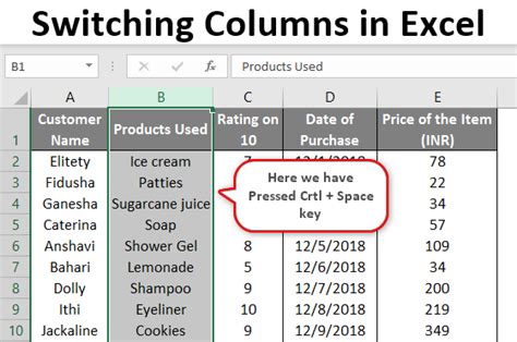 Excel Column Switching 4