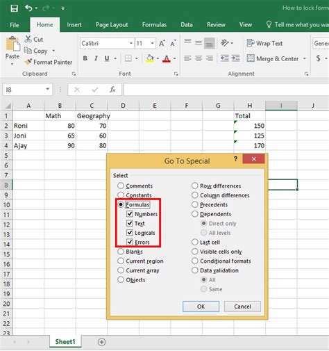 Excel Column Width Lock Formula