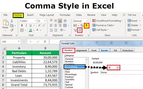 Excel Comma Style Button