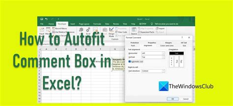 Excel Comment Box Concept