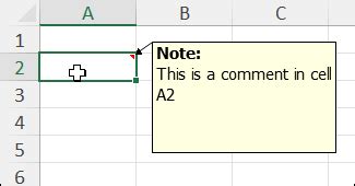 Excel Comment Box Idea