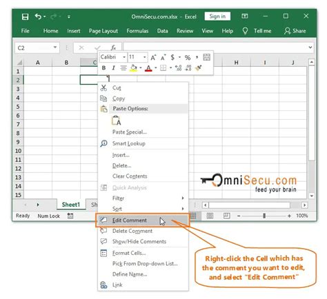 Excel Comment View Edit