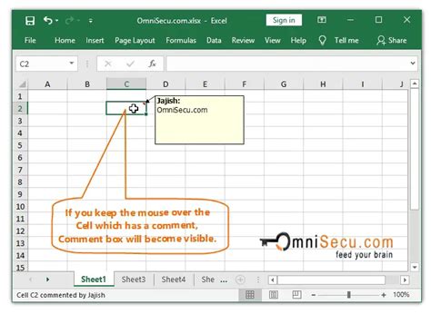 Excel Comment Visibility