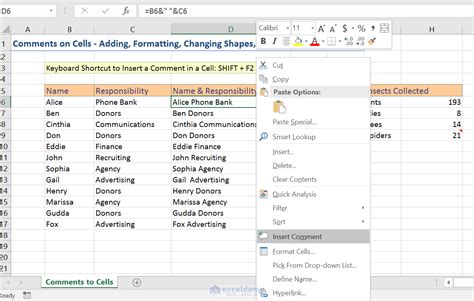 Excel Comments Challenges