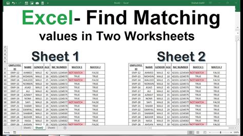 Excel Compare Multiple Sheets