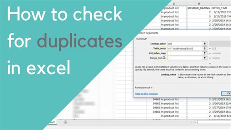 Excel Compare Two Lists Duplicate Values