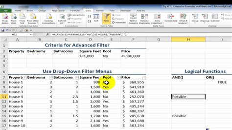 Using the Filter Function in Excel