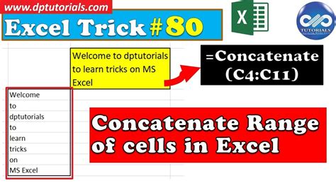 Excel Concatenated Cells