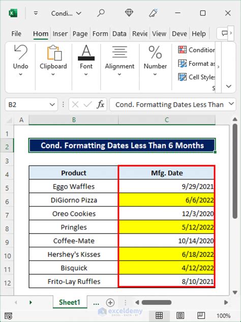 Excel Conditional Formatting Date Last Month