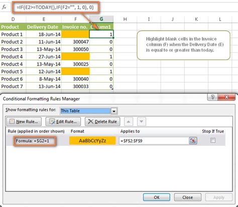 Excel Conditional Formatting for Dates Example 4