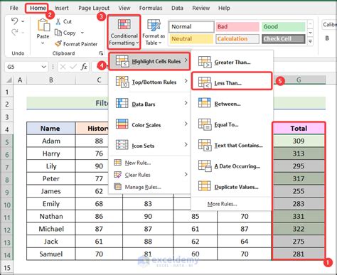 Excel Conditional Formatting Filter