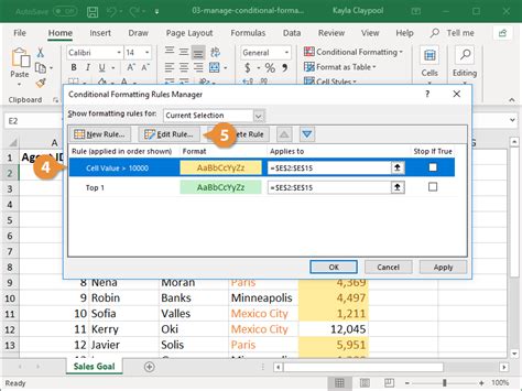 Managing Conditional Formatting Rules