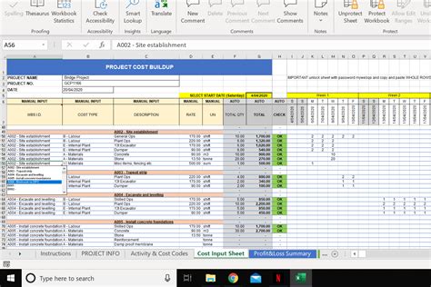 Excel Construction Budget Template Gallery 3