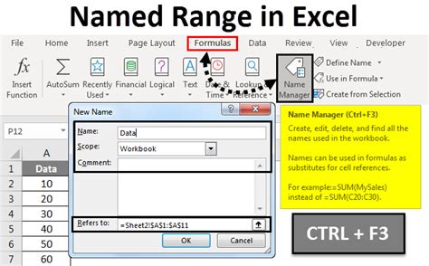 Copy Cell using Named Range in Excel