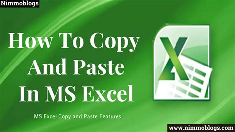 Excel Copy-Paste Tips