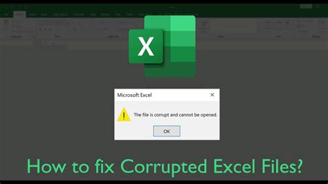 Excel corruption fix