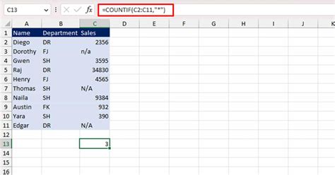 Excel count cells with text tip