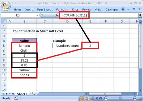 Excel COUNT Function