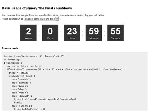 Excel Countdown Plugin