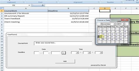 Excel Countdown Report