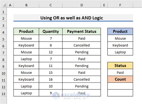 Excel COUNTIF alternatives