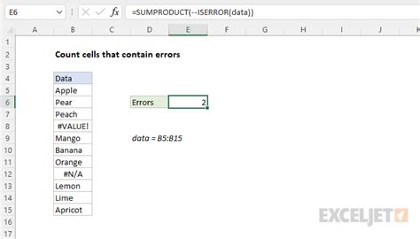 Excel COUNTIF Errors