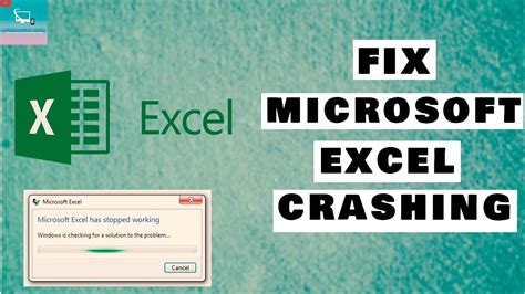 Excel Crashing Fix 1