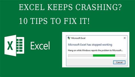 Excel crashing when saving