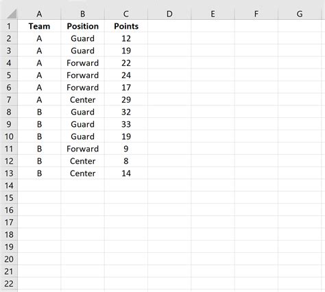 Excel crosstab analysis