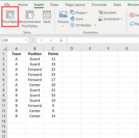 Creating a crosstab in Excel