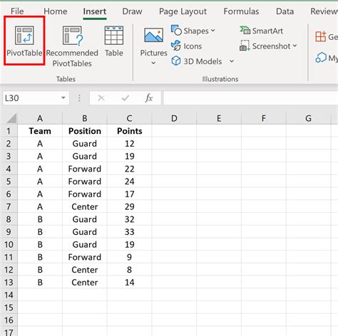 Excel crosstab data visualization