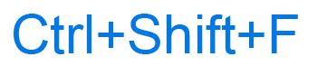 Excel Ctrl + Shift + F Shortcut