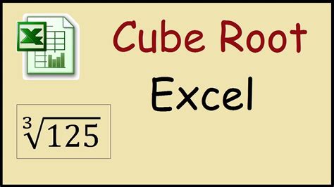 Excel cube root formula