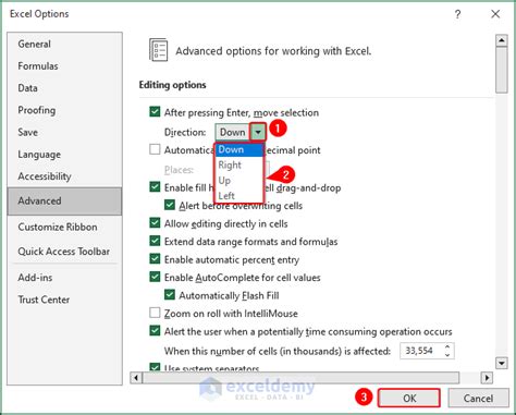 Excel Cursor Settings