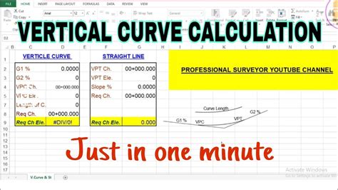 Example of curve calculation in Excel