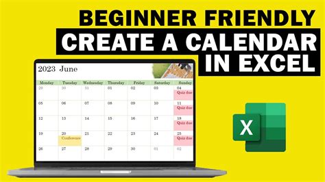 Excel Custom Calendar