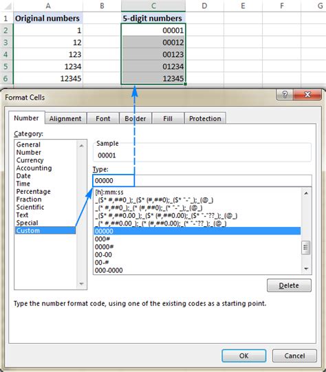 Use a Custom Number Format to Preserve Leading Zeros