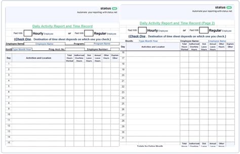 Excel Daily Report Template Free