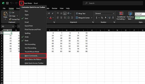 Excel Dark Mode Add-in