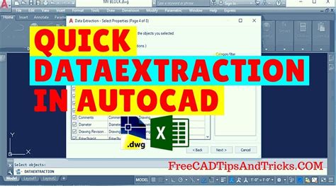 Excel data in CAD software export