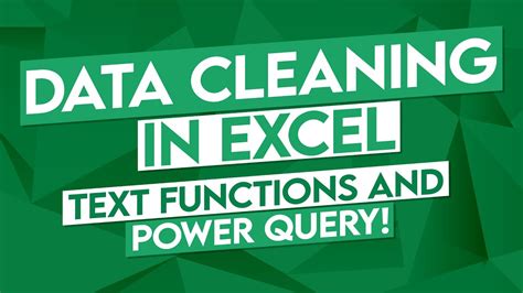 Excel Data Cleaning Text