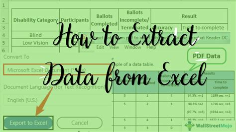 Excel Data Extraction