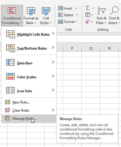 Excel Data Formatting Options