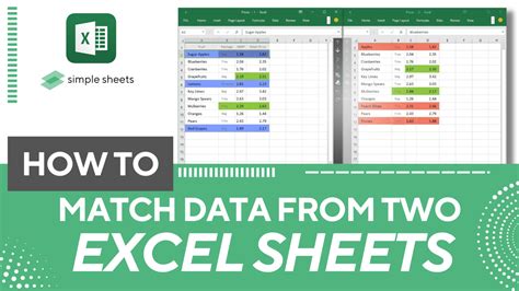 Excel data matching best practices