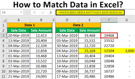 Excel Data Matching Tips