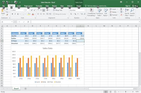 Excel Data Presentation