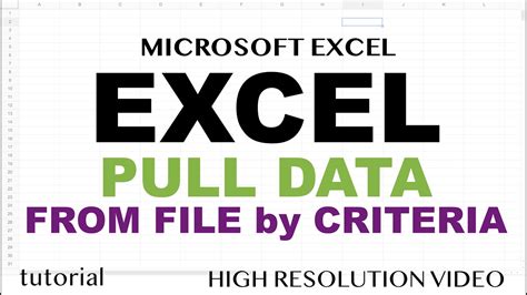 Excel data pulling